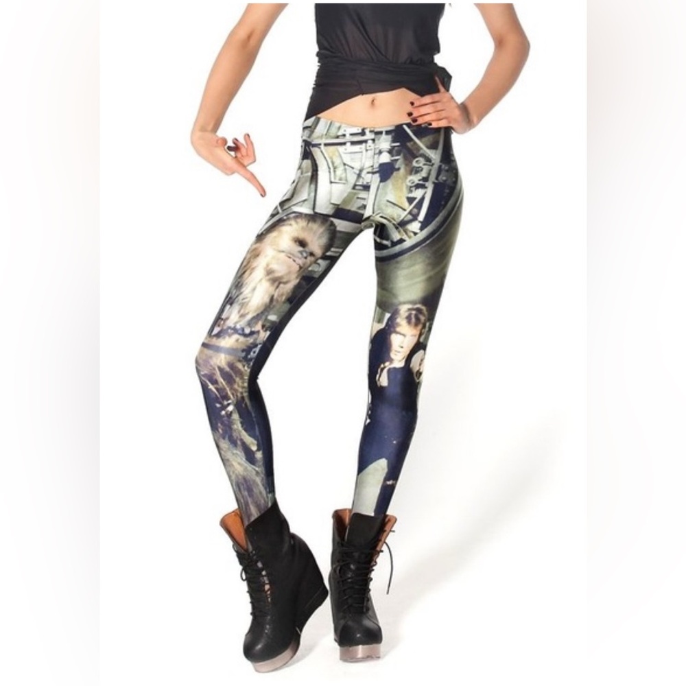 Blackmilk Star Wars Leggings Chewbacca & Han Solo sz M